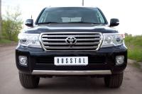 Защита переднего бампера d75х42 овал TOYOTA Land Cruiser 200 2012-2015