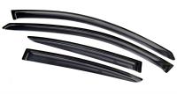 Дефлекторы боковых окон Citroen (Ситроен) C4 SD (2013-) (4 части) (темный)