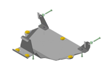 Защита КПП алюминиевая Мотодор Volkswagen Touareg  2010-2018