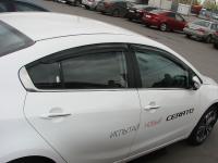 Дефлекторы боковых окон Kia Cerato (2013-) (4дв) (темн)