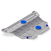 Защита картера и КПП Rival (увеличенная) для Skoda Octavia (с Webasto) 2013-2017/Octavia 2017-н.в., алюминий 4 мм, с крепежом, 333.5114.1