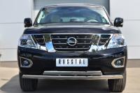Защита переднего бампера d75х42 (дуга) 75х42 (дуга) NISSAN Patrol 2014-