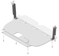 Защита алюминиевая Мотодор Hyundai Tucson 2015-2018