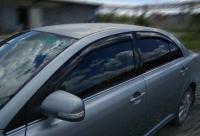 Дефлекторы боковых окон Toyota Avensis (2003-2008) (4дв) (темный)