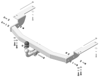 Фаркоп Мотодор на Toyota Land Cruiser Prado 150 (2009-2022), полностью оцинкован