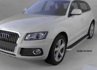 Пороги алюминиевые (Ring) Audi (Ауди) Q5 (2009-)