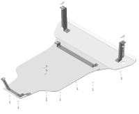 Защита алюминиевая Мотодор Audi A5  2016-