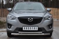 Защита переднего бампера d63 (секции) d42 (дуга) MAZDA CX-5 2011-2016