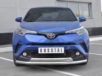 Защита переднего бампера d63 секции-d75x42 дуга TOYOTA C-HR 2018-
