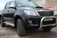 Решетка передняя мини d 76 низкая "Toyota HiLux" 2010-