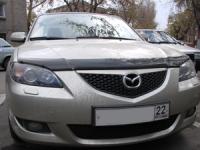 Дефлектор капота Mazda (Мазда) 3 Sedan (2005-2009) (темный)
