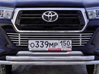 Решётка радиатора нижняя 12 мм для Toyota Hilux Exclusive 2018-