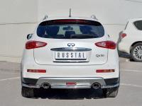Защита заднего бампера уголки d42 секция INFINITI QX 50 2016-2018