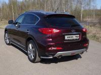 Защита задняя (уголки) 42,4 мм для Infiniti QX 50 2016-2018