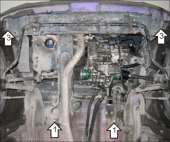 Фото Защита Motodor для картера и кпп Suzuki Wagon R (1998-2003)