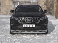Защита переднего бампера d63 секции-d42 уголки KIA SORENTO PRIME 2018-