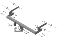 Фаркоп АвтоСтандарт с оцинкованным шаром Renault Sandero Stepway с 2014-