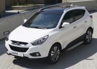 Пороги алюминиевые Rival "Black" для Hyundai IX35 2010-2013-2015