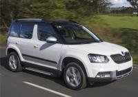 Пороги алюминиевые Rival "Bmw-Style" для Skoda Yeti 2009-2014-