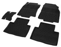 Коврики салона литьевые Rival для Renault Koleos 5-дв. 2017-н.в., резина, с крепежом, с перемычкой, 5 шт., 64706001