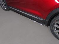 Пороги с площадкой (нерж.лист) 42,4 мм для Mazda CX-9 2017-