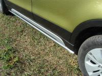 Пороги труба 42,4 мм для Suzuki SX4 2013-