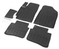 Коврики салона литьевые Rival для Hyundai Solaris седан, хэтчбек 2010-2017/Kia Rio седан, хэтчбек 2011-2017, резина, с крепежом, с перемычкой, 5 шт., 62305001