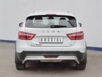 Защита заднего бампера d42 волна LADA VESTA SW CROSS 2017-