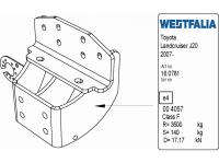 Фаркоп Westfalia для Toyota Land Cruiser 200 2008-, Lexus LX570 2008-, Lexus LX450d 2015-