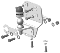 Фаркоп Мотодор  на Toyota Land Cruiser Prado 150 (2009-2022), полностью оцинкован