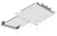 Защита алюминиевая Мотодор Jaguar F-Pace 2016-