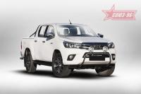 Решетка передняя мини низкая d42 для ПТФ,Toyota HiLux 2015-