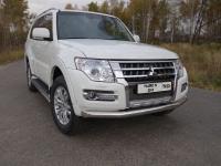 Защита передняя нижняя 76,1 мм для Mitsubishi Pajero IV 2014-
