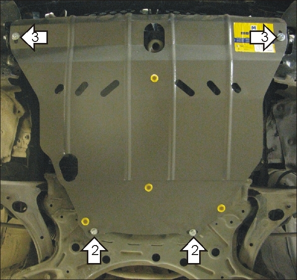 Фото Защита Motodor для картера и кпп Toyota Matrix (2002-2007)