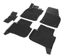 Коврики салона литьевые Rival для Volkswagen Tiguan 5-дв. 2017-н.в., резина, с крепежом, с перемычкой, 5 шт., 65805002