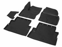 Автомобильные коврики Rival для Ford Kuga 5-дв. 2012-2017 2017-н.в., полиуретан, с крепежом, с перемычкой, 5 шт., 11804001