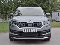 Защита переднего бампера d63 секции SKODA KODIAQ 2017-