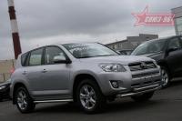 Защита переднего бампера d 76/60 (труба) двойная Toyota RAV-4 (2009-2010)