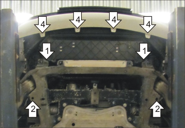 Фото Защита Motodor для радиатора BMW X5 (E70) (4WD, АКПП) (2007 по наст.)