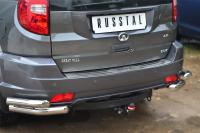 Защита заднего бампера уголки d63/d63 GREAT WALL HOVER H3 2010-2013