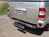 Задняя подножка овальная 120х60 мм (под фаркоп) для UAZ Pickup 2015-