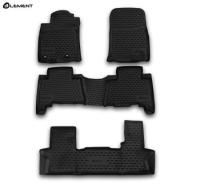 Автомобильные коврики element в салон TOYOTA Land Cruiser Prado 150 2013- 7 мест 5 шт. (полиуретан)