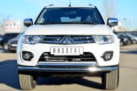 Защита переднего бампера d63 (секции) d63 (дуга) MITSUBISHI Pajero Sport 2013-2015