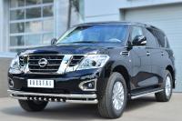 Защита порогов d42 NISSAN Patrol 2014-