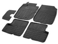 Коврики салона литьевые Rival для Nissan Terrano 5-дв. 2WD/4WD 2017-н.в./Renault Duster 5-дв. 2WD/4WD 2015-н.в., резина, с крепежом, с перемычкой, 5 шт., 64701003