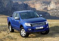 Пороги алюминиевые Rival "Premium-Black" для Ford Ranger 2012-2015