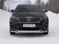 Защита переднего бампера d42 секции-d42 дуга KIA SORENTO PRIME 2018-
