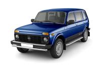 Защита порогов с алюминиевой площадкой d 51мм LADA 4x4 (2131)