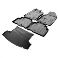 Комплект ковриков салона и багажника Rival для Chevrolet Captiva I рестайлинг 5-дв. (5 мест) 2011-2016, полиуретан, с крепежом, 5 шт., K11007003-1
