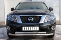 Защита переднего бампера d75х42 (дуга) d75х42 (дуга) NISSAN Pathfinder 2014-